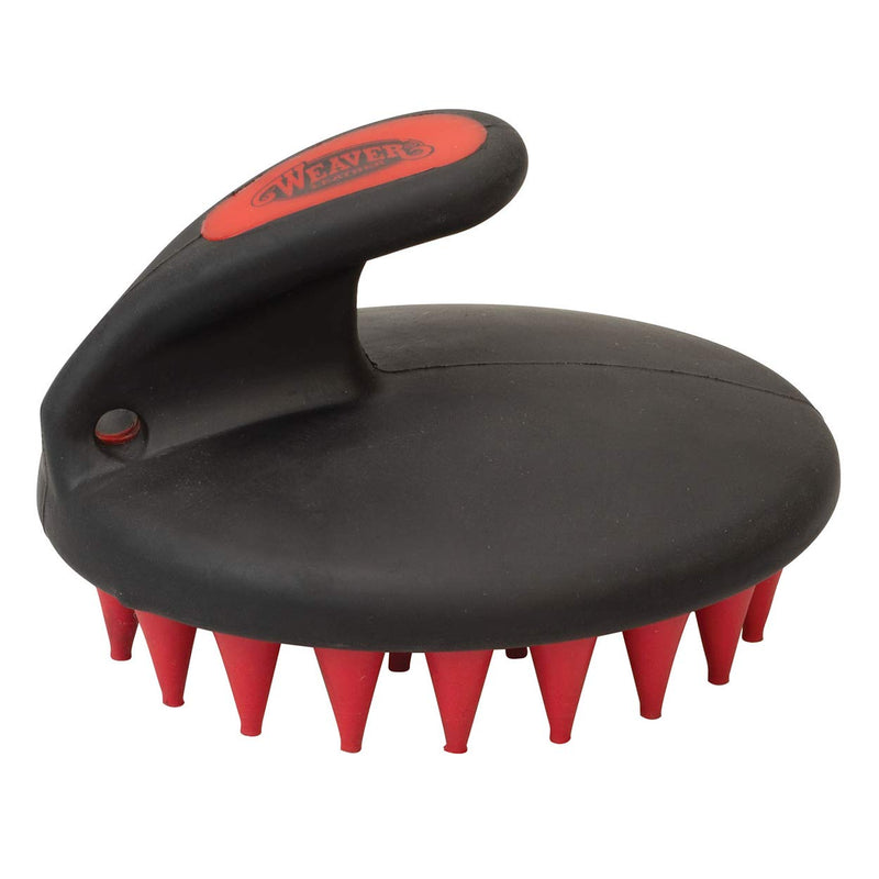 Weaver LeatherWeaver Leather Sweat Scraper/Coarse Curry Comb, Pink/Lime 4" W x 4-1/2" L Red/Black - PawsPlanet Australia