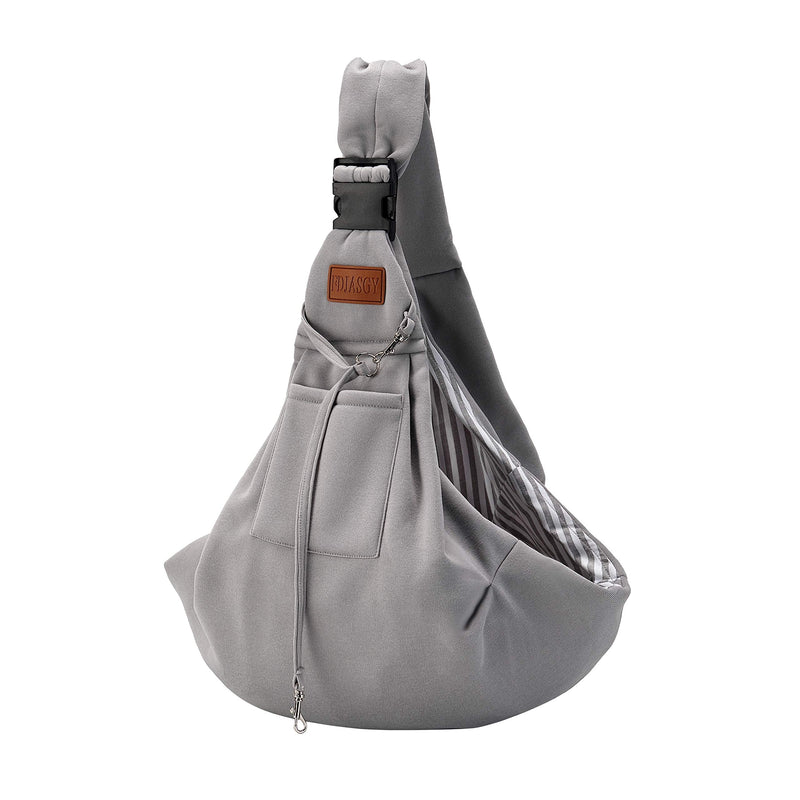 FDJASGY Small Dog Sling Cat Carrier Adjustable Strap Hands Free Reversible Pet Puppy Travel Bag Backpack for Outdoor Travel Grey - PawsPlanet Australia