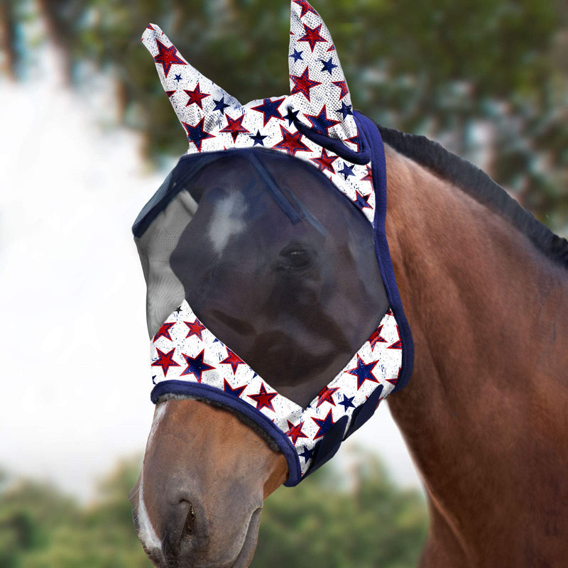 Harrison Howard LumiVista Horse Fly Mask Standard with Ears UV Protection for Horse Dream Star L Full Size Full (Large) - PawsPlanet Australia