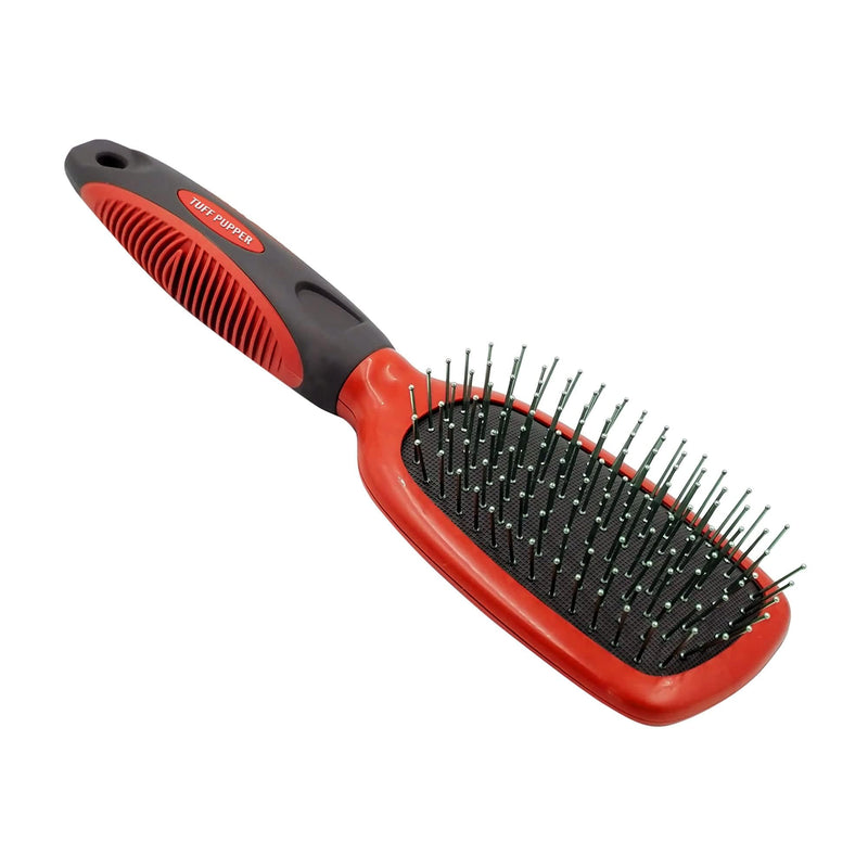 Tuff Pupper Stainless Steel Pin Brush for Long or Short Hair Pets - Detangling & Dematting Undercoat Brush for Dogs, Cats, and All Pets - PawsPlanet Australia