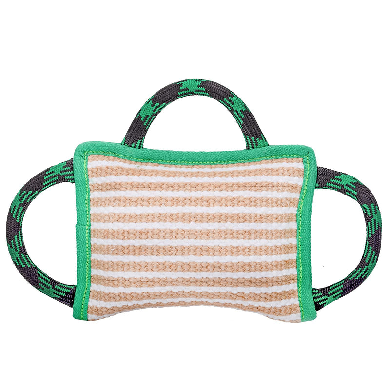 ToLanbbt Dog Toy, Tug of War Jute Bite Pillow (11' x 7.8'), Training Equipment for Medium to Large Dogs, Green Style 1 - PawsPlanet Australia