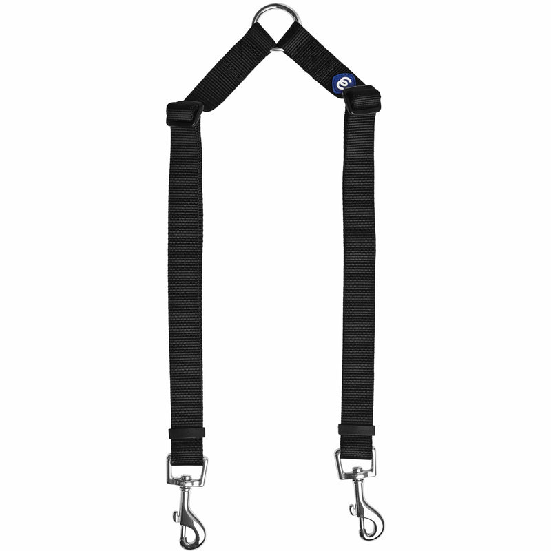 Blueberry Pet Essentials Durable Classic Double Dog Leash Coupler, Black, Small, Dual Walking & Training Leashes for Two Dogs Coupler Double Leash - S (0-20lbs) (Pack of 1) - PawsPlanet Australia