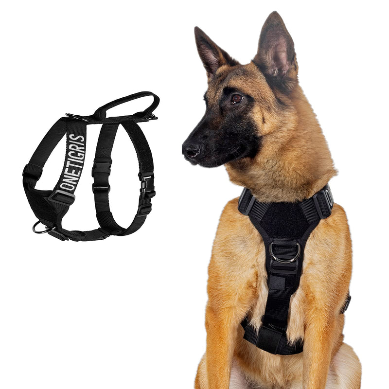Lightweight No Pull Dog Harness - Perfect for Walking & Hiking with Small to Large Dogs (Black, XL) Black - PawsPlanet Australia