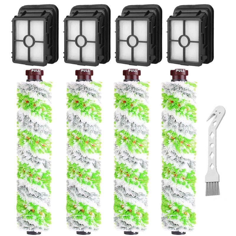 Dhoua Replacement Parts for Bissell CrossWave Pet Pro 2306A & CrossWave 1785 Series, 4 Pack Multi-Surface Pet Pro Brush Rolls + 4 Pack 1866 Vacuum Filters, Compare to Part 1613568&161-3568, 1608684 - PawsPlanet Australia