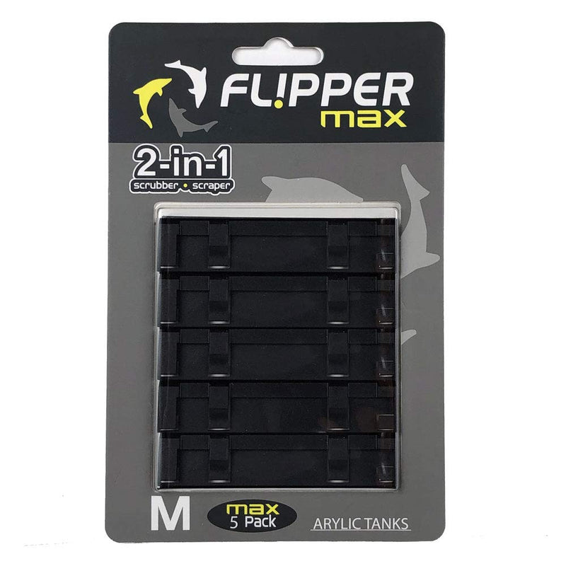 FL!PPER Flipper MAX Magnetic Aquarium Fish Tank Cleaner ABS Replacement Blades - Straight Edge 5-Pack - Acrylic Tanks - PawsPlanet Australia