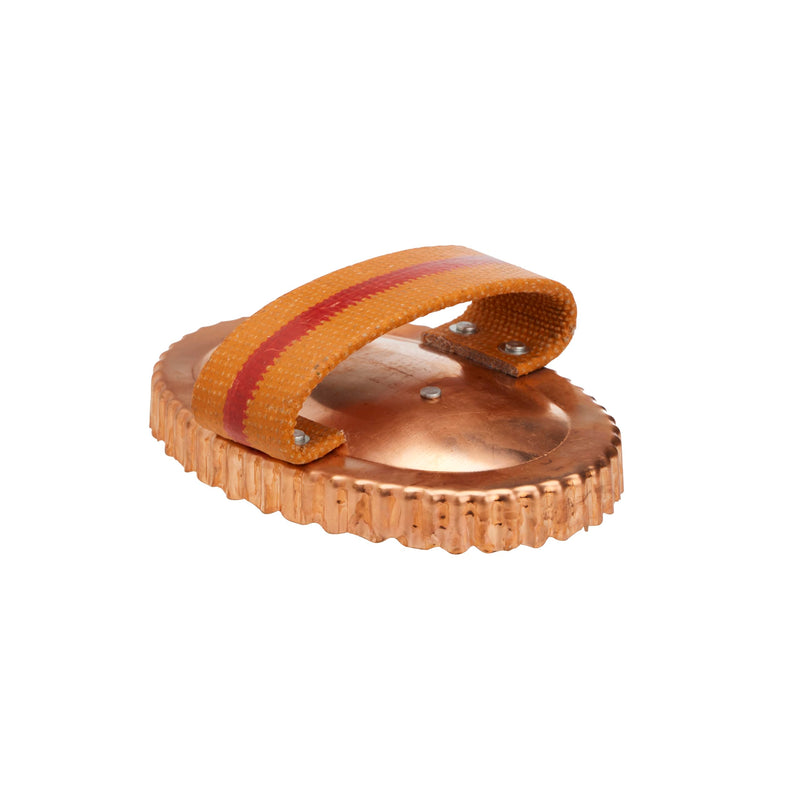Kawell USA Oval Face Curry Comb Brush for Horse Grooming and Coat Care with Grip Handle - PawsPlanet Australia