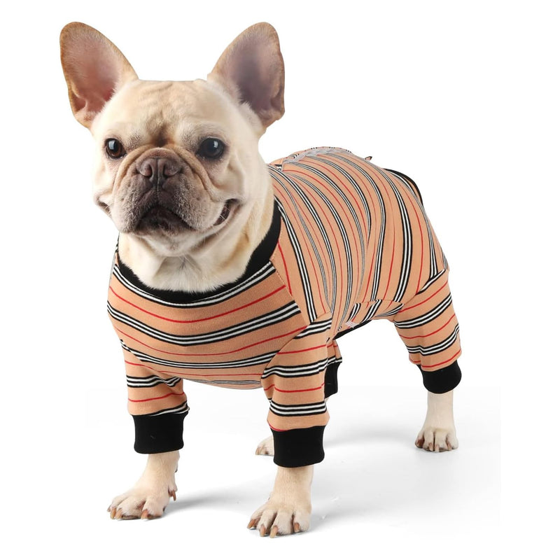 Dog Onesie for After Surgery Recovery Suit Pet Surgical Suit for Female Male Cone E-Collar Alternatives After Spay Abdominal Wounds Protector Dog Anti-Licking Onesie for Small Medium Dogs Brown - PawsPlanet Australia