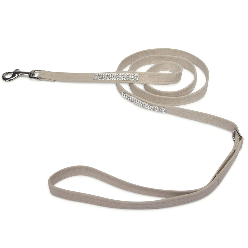 Susan Lanci Designs Premium Ultrasuede 3 Row Giltmore Pet Leash, Doe, 4 FT - PawsPlanet Australia
