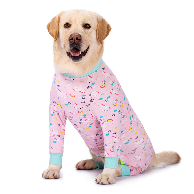 Pink Pony Surgery Recovery Suit Female Male for Dogs After Surgery Medium Large Dogs Onesie,Lightweight Dog Recovery Suit for Shedding Prevent Licking Surgical Wound,Dog Pajamas Pjs,Full Belly 32 (Chest 32.28 in | Backlength 22.05 in) Pink Rainbow - PawsPlanet Australia