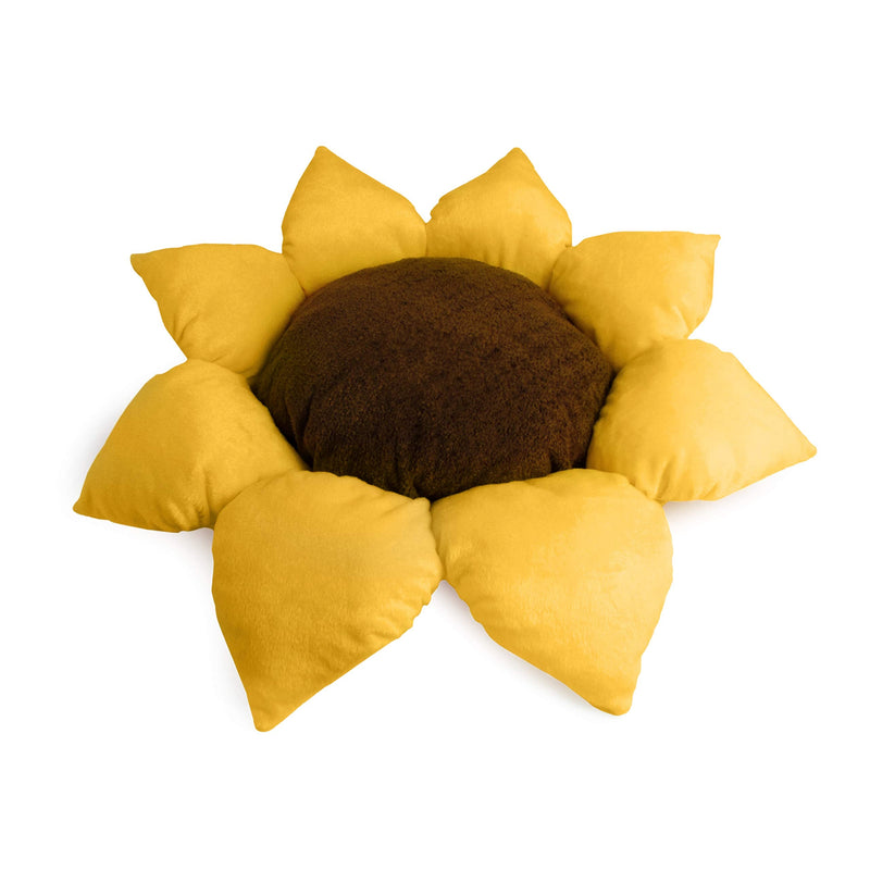 TONBO Soft Plush Small Cute and Cozy Nature Dog Cat Bed, Washer and Dryer Friendly (Sunflower) Sunflower - PawsPlanet Australia