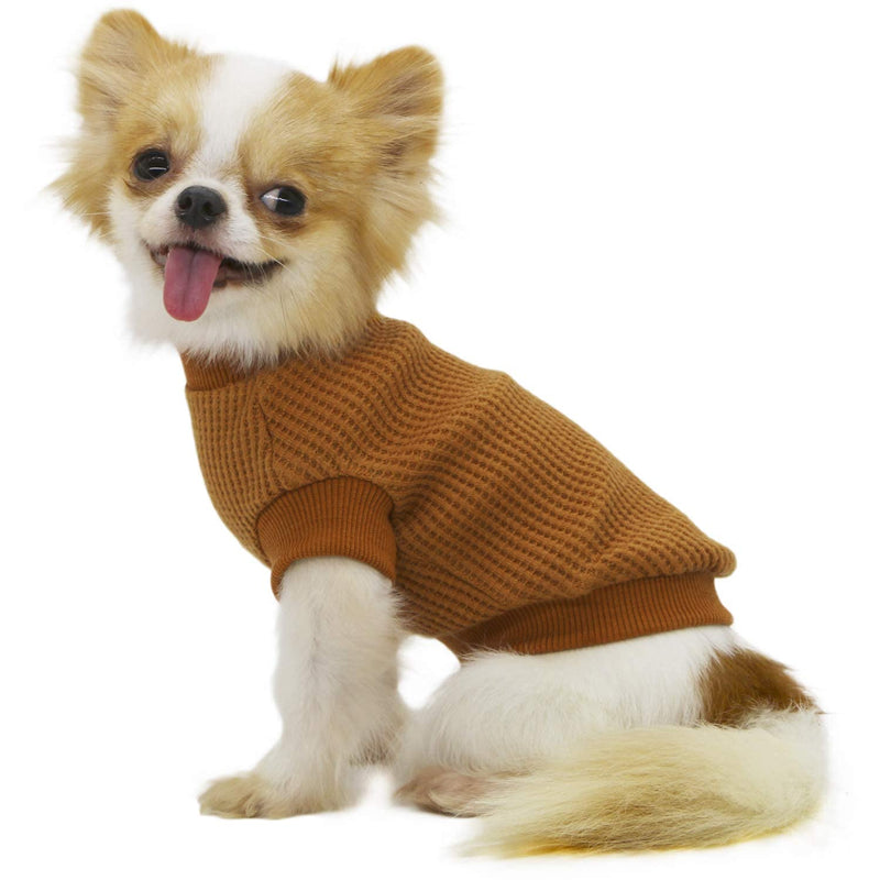 LOPHIPETS Lightweight Dog Sweaters for Puppy Small Dogs Puppy Chihuahua Yorkie Clothes-Yellow/M Medium for 4.5-6.5 lbs Yellow - PawsPlanet Australia