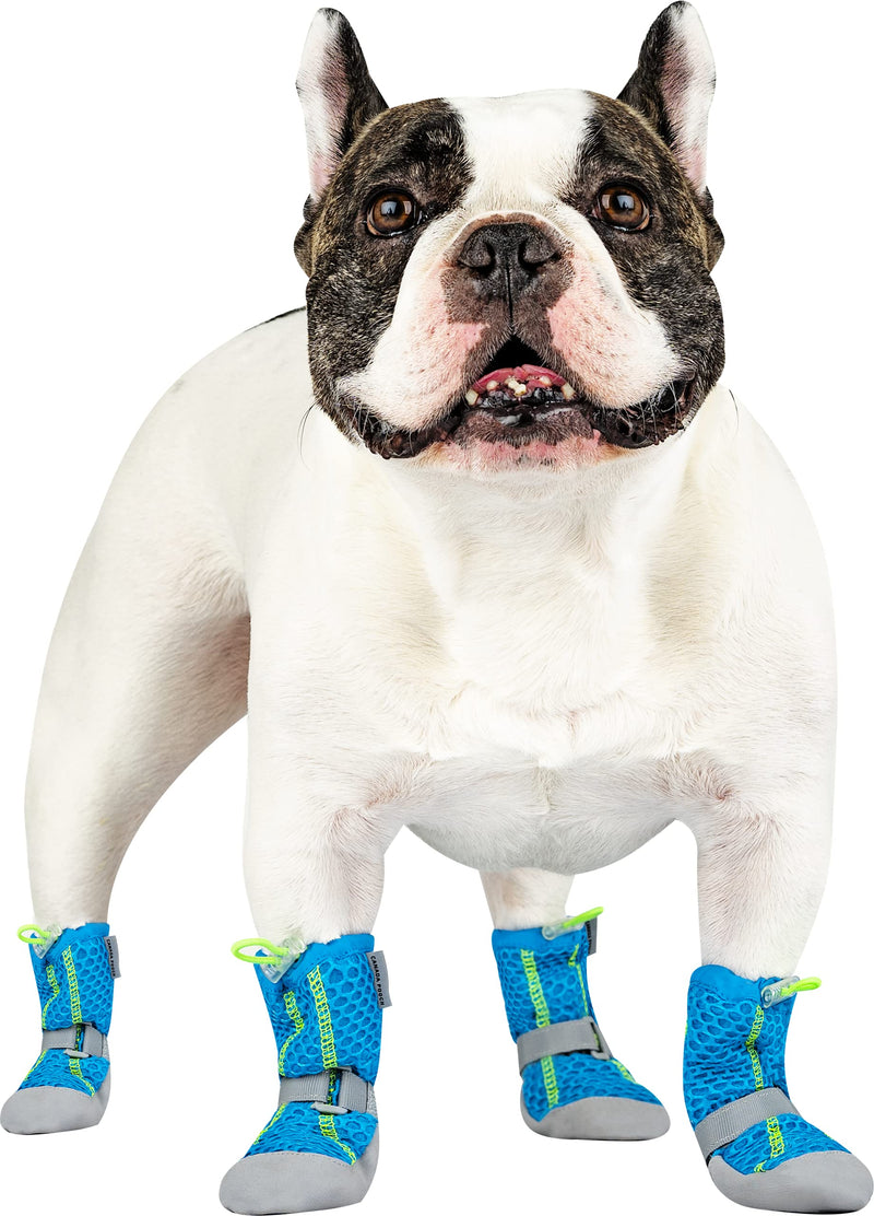 Canada Pooch Dog Boots for Hot Pavement - Dog Boots & Paw Protectors with Anti Slip Rubber | Water Friendly, Breathable Dog Shoes for Hot Days, Great for Dogs Blue - Size 2 - PawsPlanet Australia