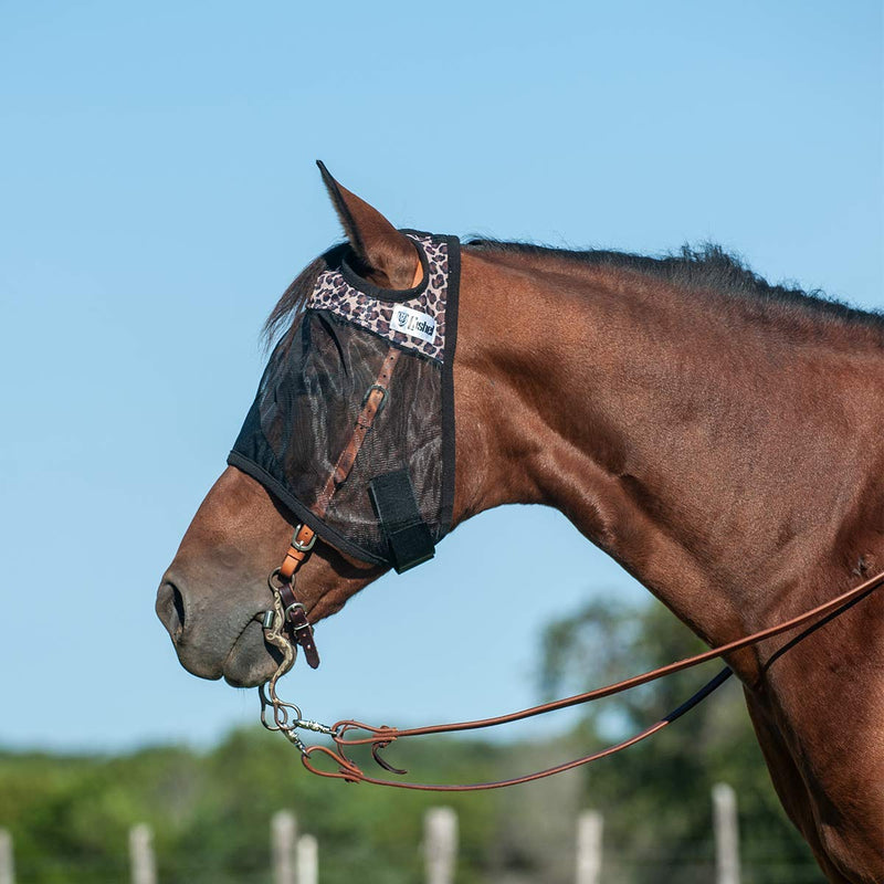 Cashel Company Quiet Ride Leopard Yearling Horse Fly Mask Leopard Yearling - PawsPlanet Australia