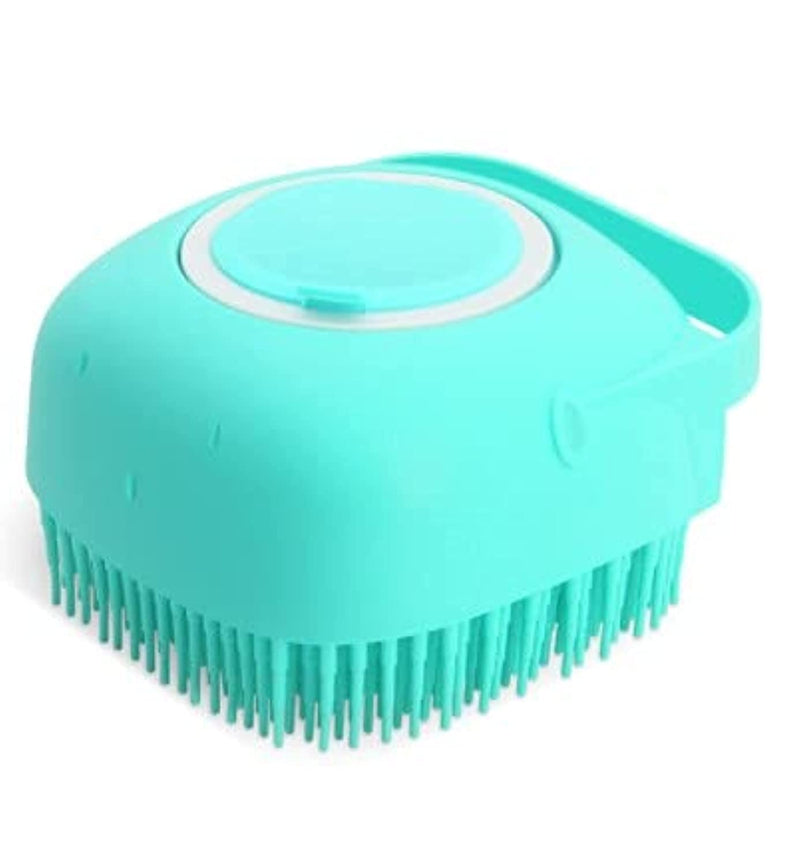 L.B. Dog Bath Brush Silicone, Massage Soft Brush Cats, Pet Massage Brush Shampoo Dispenser - PawsPlanet Australia