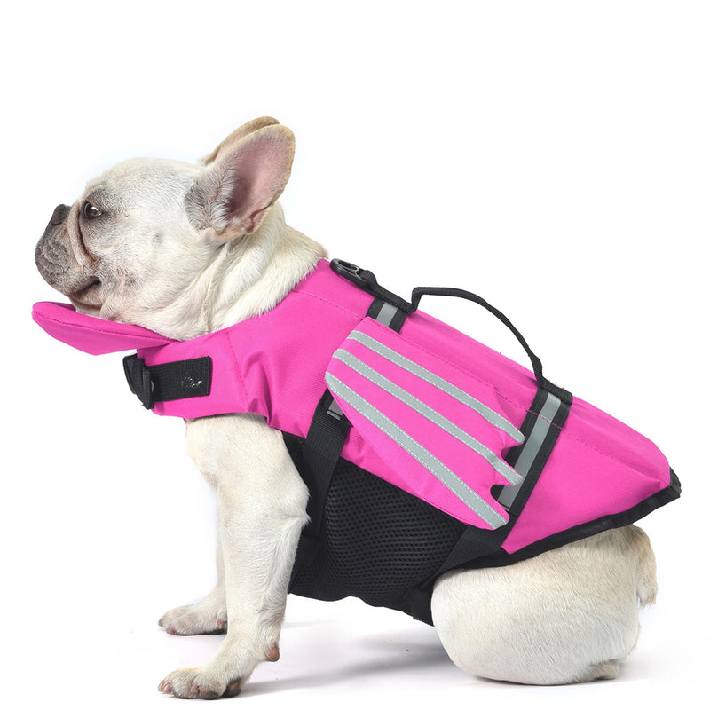 Dog Life Jacket, Wings Dog Life Vest with Chin Float Rescue Handle for Small Medium Large Dogs, Adjustable High Visibility Flotation Pet Safety Swim Vest for Swimming Boating (Pink, S) S (Chest Girth 16.1"-20.9") Pink - PawsPlanet Australia