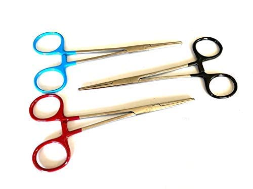Dog Pet Ear/Nose Hair Puller Grooming Hemostat Locking Forceps Pliers, 5.5" (14cm), Straight (Blue) Blue - PawsPlanet Australia