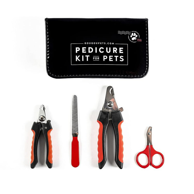 Pet Care Pedicure Kit for Dogs, Cats, Birds and Reptiles - Nail Clippers, File and Scissors Style Clippers Plus Case (2 Miller's Forge Nail Clippers, Small Scissors Style Clipper and One Nail File) - PawsPlanet Australia