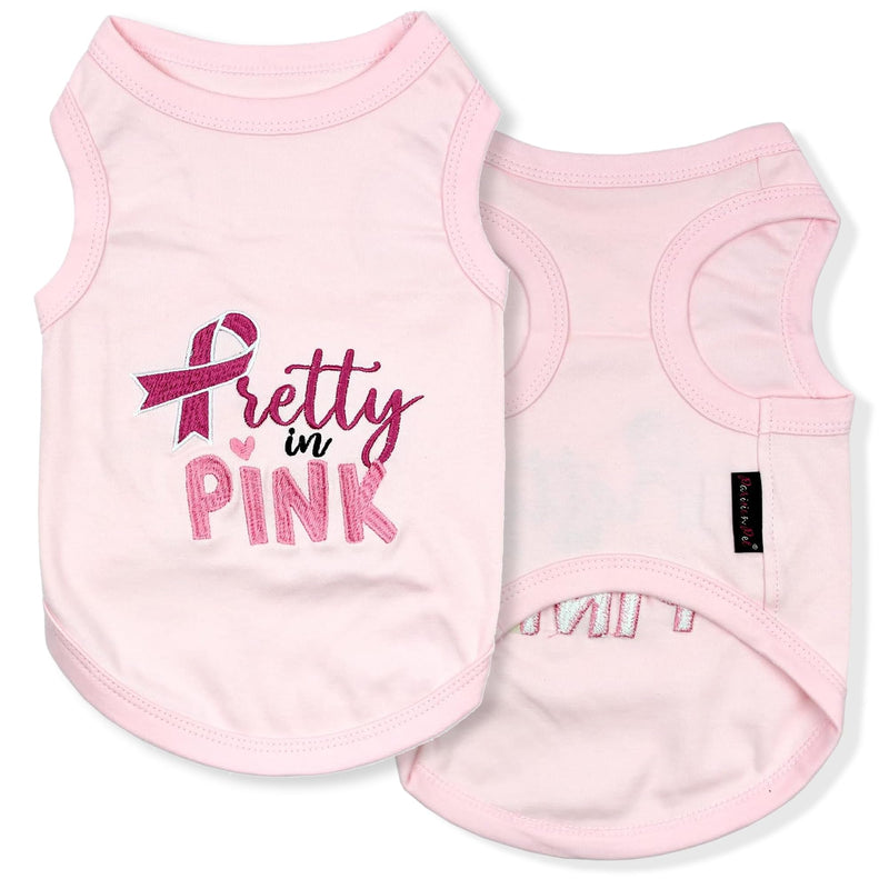 Parisian Pet Dog Shirt – 100% Cotton Shirts for Large Dogs – Trendy Pretty in Pink Sleeveless Puppy Clothes – Soft Breathable Girl Dog Clothes - Stretchy Pet Apparel - Summer Tshirts for Dogs 3XL - PawsPlanet Australia