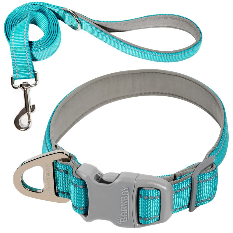 Dog Collar for Medium Small Large Dogs Reflective with Leash,Collar and Leash for Dogs,Soft Neoprene Padded 2 Pack(Blue,XS) XSmall:Width 5/8",Neck 8-12" Blue - PawsPlanet Australia