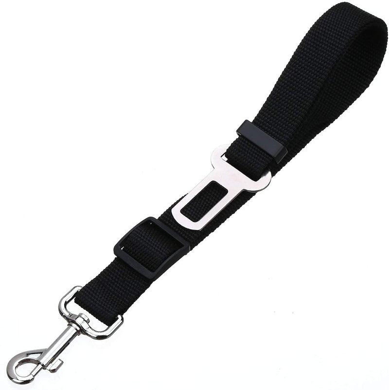 Car Seat Belt for Pets, Adjustable Pet Dog Cat Belt Leash Fit All Car ,Quick & Easy Installation,Works with Any Pet Harness-Black black - PawsPlanet Australia