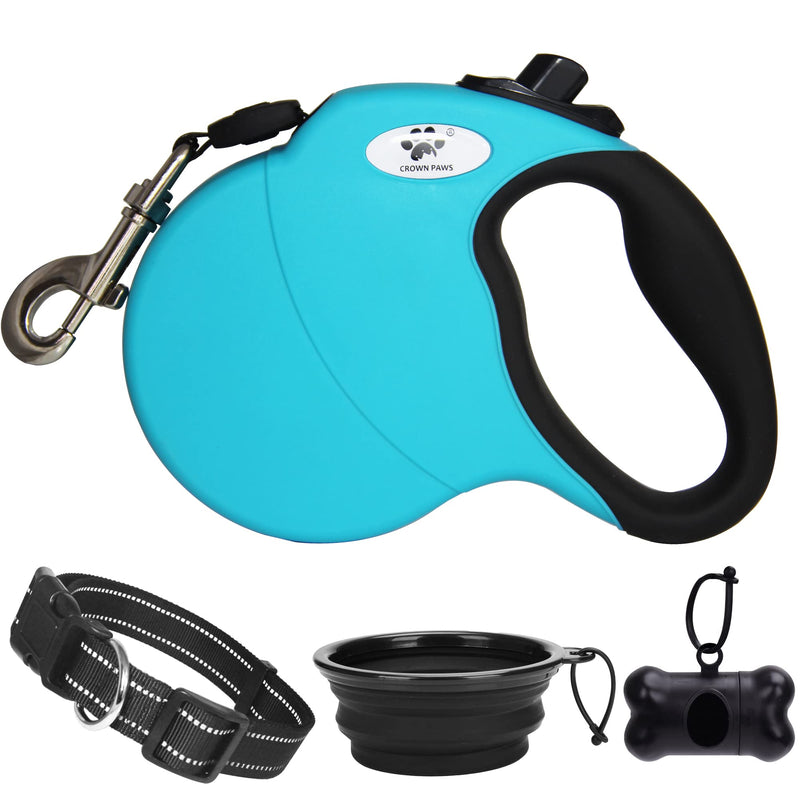 16 ft Retractable Dog Leash for Large Dogs up to 110 lbs,Tangle-Free Nylon Tape,Blue L blue - PawsPlanet Australia