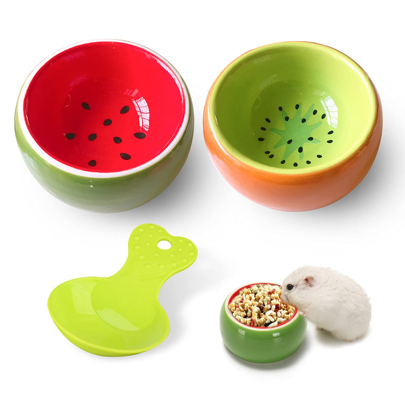 Hamster Bowls Dwarf Hamster Food Bowl Prevent Chewing Hamster Feeding Bowl Guinea Pig Hamster Water Rat Bowl Small Animal Food Dish for Syrian Rabbit Gerbil Chichilla Hedgehog Sugar Glider (2 Pack) Green Orange - PawsPlanet Australia