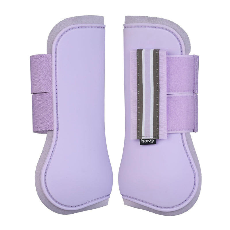 HORZE Adepto Open Front Tendon Boots | Durable Shell with Neoprene Lining - Languid Lavender Purple - Horse - PawsPlanet Australia