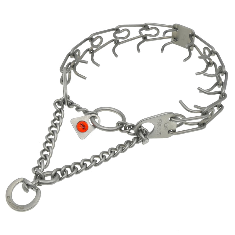 Herm Sprenger Matte Stainless Steel Scratch Resistant Dog Collar with Swivel D-Ring Training Collar for Small Dogs Made in Germany (16in x 2.25mm (Neck Size up to 13 in) | Matte) 16in x 2.25mm (neck size up to 13 in) | Matte