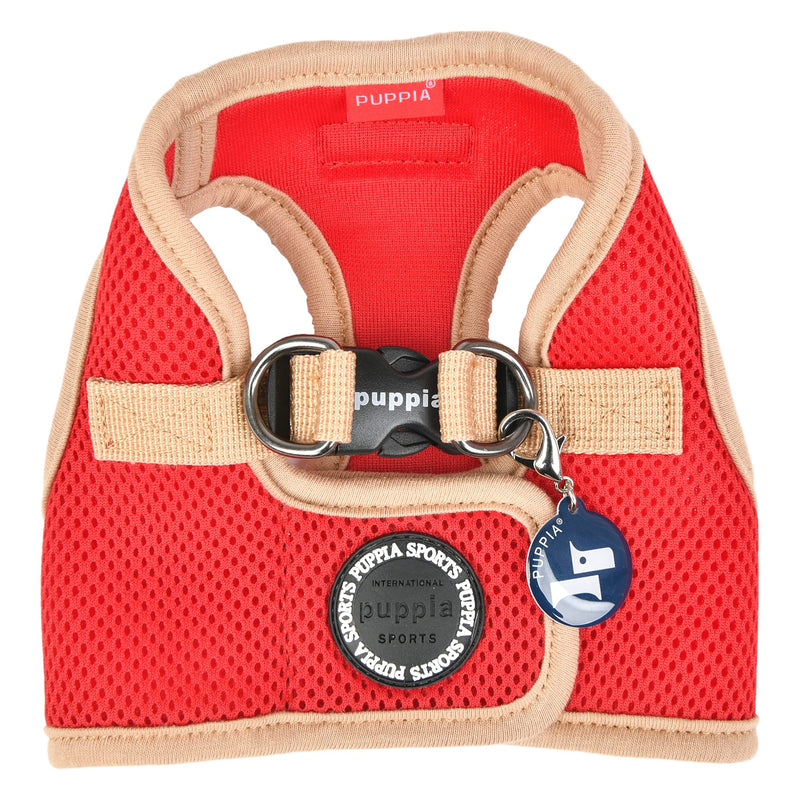Puppia Soft Vest Dog Harness II Mesh Step-in All Season No Pull No Choke Walking Training for Small & Medium Dog - RED - XL X-Large - PawsPlanet Australia
