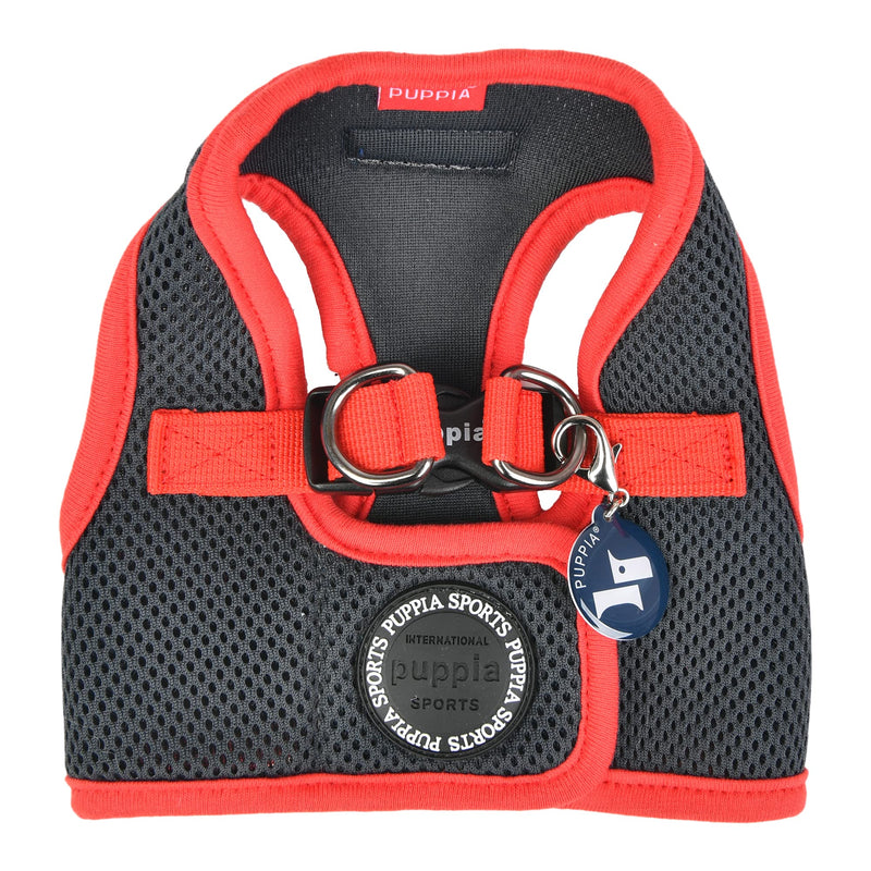 Puppia Soft Vest Dog Harness II Mesh Step-in All Season No Pull No Choke Walking Training for Small & Medium Dog - Grey - L Large