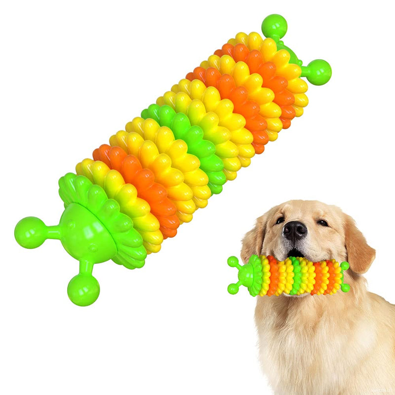 TIANHAO Dog Toys for Aggressive Chewers, Natural Rubber Indestructible Teeth Cleaning Dog Chew Toys for Small Medium Large Dogs, Outdoor Entertainment Interactive Puppy Chew Toys for Training, Green Green Caterpillar - PawsPlanet Australia