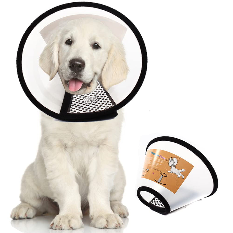 Plastic Pet Recovery Collars & Cones for Dogs and Cats After Surgery Adjustable Dog Neck Cone Surgical Elizabeth E-Collar Prevent Biting and Stop Licking Wound (S-Neck: 10.2-13.0 in) S (Neck: 10.2-13.0 in) - PawsPlanet Australia