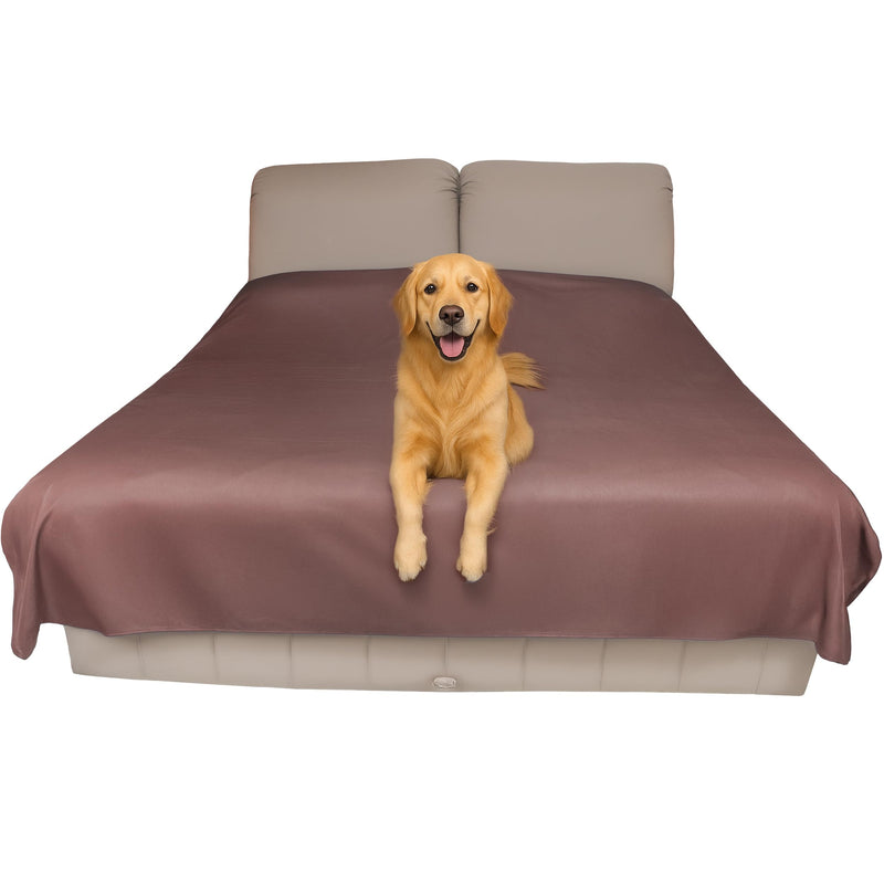 SILLY LEGACY Thin Reversible Waterproof Protective Cover or Liner for Bed or Couch (Twin Size, 90 x 55 inch), for Dogs and Cats, Babies; Incontinence, Dirt, Drool Twin 90 x 55 inch Brown - PawsPlanet Australia
