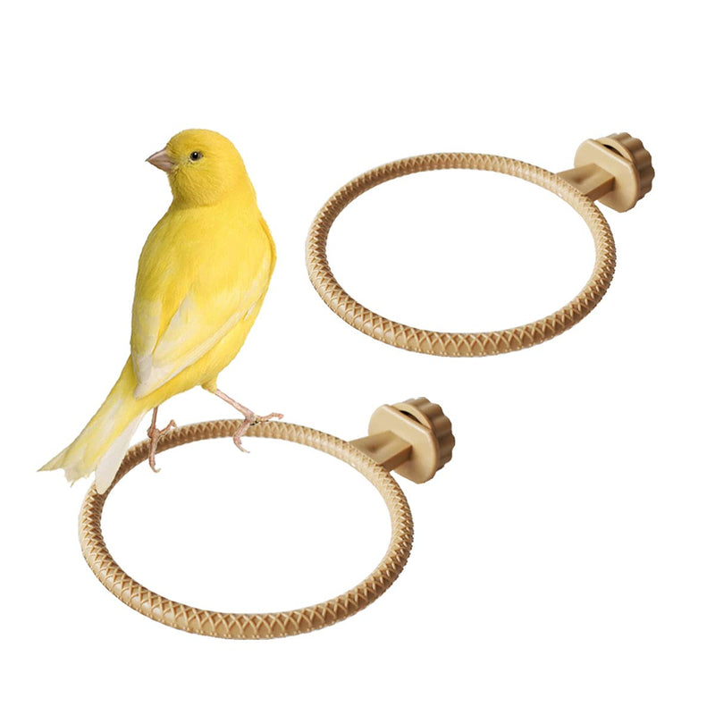 FOIBURELY 2 Ring Plastic Stand Perches Holders Canary Finch Budgie Bird Cage Universal Plastic Stand Perches Holders（4.6 Inches） - PawsPlanet Australia