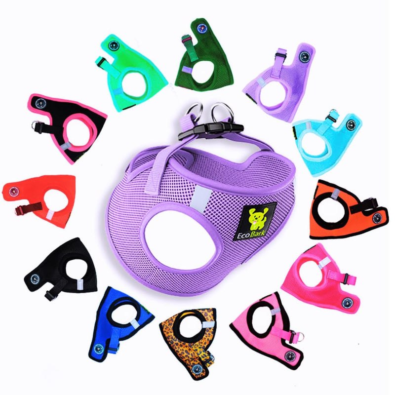 EcoBark Dog Harness - Teacup Dog XXXS Small Dogs - Step in Mesh No Pull Mini Body Vest Halter - Puppy Harness - Toy Breed Harness Vest Under 5 pounds lbs (XXXS, Lavender) XXXS- 2 to 3 lbs- Chest up to 10 in (Pack of 1) - PawsPlanet Australia