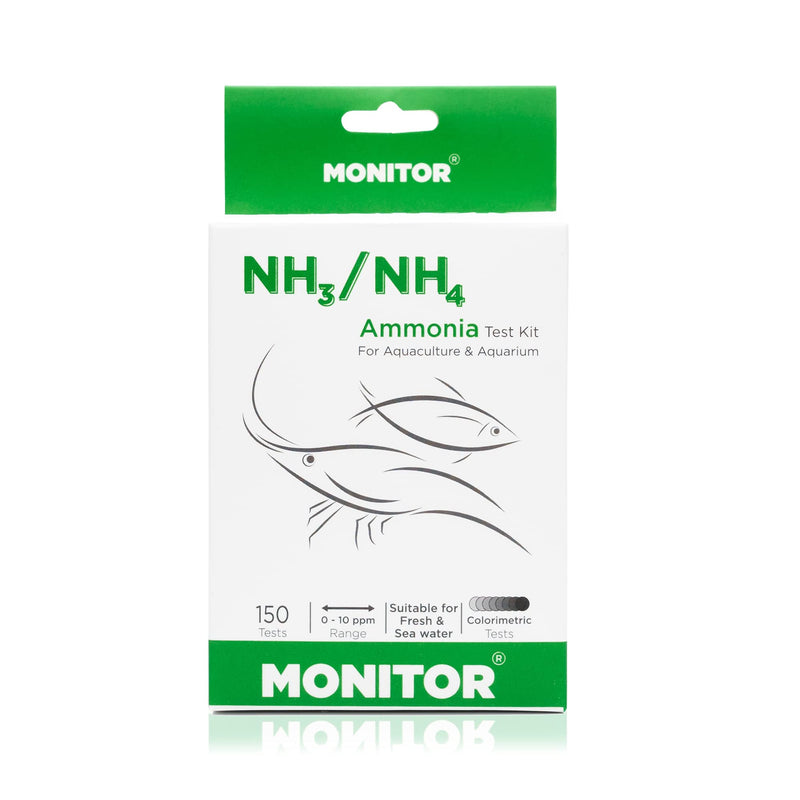 Monitor Ammonia Test KIT (150 Tests) - Monitor Aquarium and aquaculture Water Quality - PawsPlanet Australia