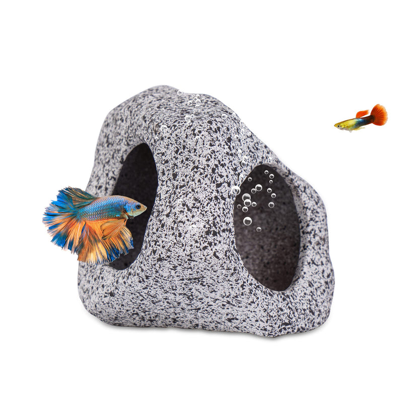 Ameliade Aquarium Decorations Cave Betta Fish Tank Accessories Rock Cave Decor for Shrimp Cichlid Hiding Breeding Small Fish Bowl Hide Decoration Betta Toys Hideout Stones House（Medium） .Medium - PawsPlanet Australia