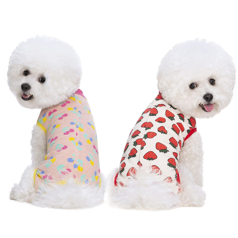 2 Packs Pet Dog Recovery Onesie Suit for Dogs Cats After Surgery,Dog Abdominal Wounds Bandages Cone E-Collar Alternative. (Pink, S) PINK - PawsPlanet Australia