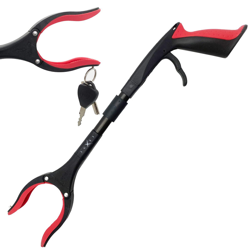 Grabber Reacher Tool 19 Inch Long, Foldable Pick Up Stick - Strong Grip Magnetic Tip - Heavy Duty Trash Picker Claw Reacher Grabber Tool Elderly Wheelchair Mobility Aid (Red) Red - PawsPlanet Australia