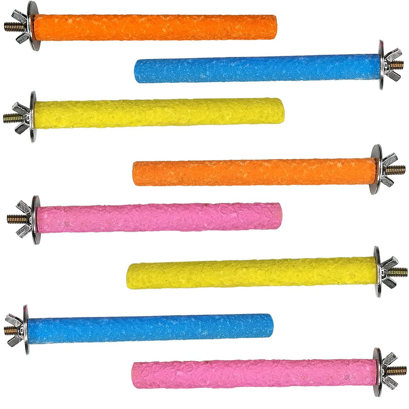 Hamiledyi Bird Perches for Cage Grinding Sand Bird Perches 8pcs Claw Trim Cage Perches Stand for Starlings, Parakeets Lovebirds Canaries Green Cheeked Conures (0.78 in Diameter) Diameter: 0.59 inches - PawsPlanet Australia