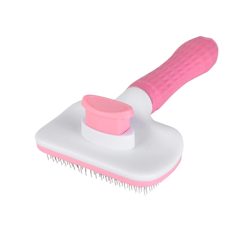 555 Dog grooming products: automatic cleaning pet brushes, smooth brushes used for falling off cat which can quickly remove floating hair on dogs and do not damage the skin of Pink - PawsPlanet Australia