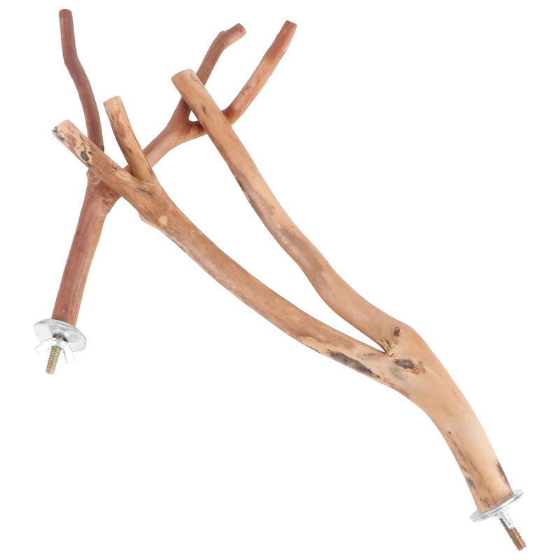 2pcs Bird Parrot Perch Stand Poles, Natural Wooden Parrot Perch for Cage, Branches Fork Rod for Small Parakeets Cockatiels Conure Lovebirds Bird Cage Accessories - PawsPlanet Australia