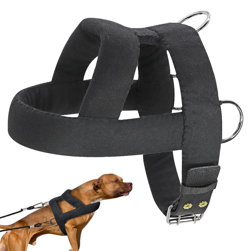Forestpaw Heavy Duty No Pull Dog Harness for Training-Tactical Vest with 3 Metal Rings,Soft Padded Sled Harness for Medium to Large Dogs,Chest fits 23-28.5" Solid Chest:23-28.5",Neck:20" - PawsPlanet Australia