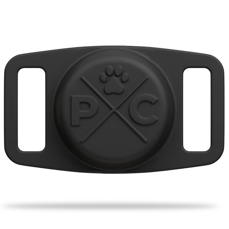 Pup Culture AirTag Dog Collar | Durable & Protective Dog AirTag Holder - Track Your Pet Using Apple AirTag Technology - Dog Collar AirTag Holder -for Dogs and Cats 1 Pack Black - PawsPlanet Australia
