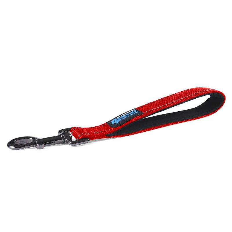 Max and Neo Short Traffic Leash 10" - We Donate One for One a Dog Rescue for Every Leash Sold (Red) RED - PawsPlanet Australia