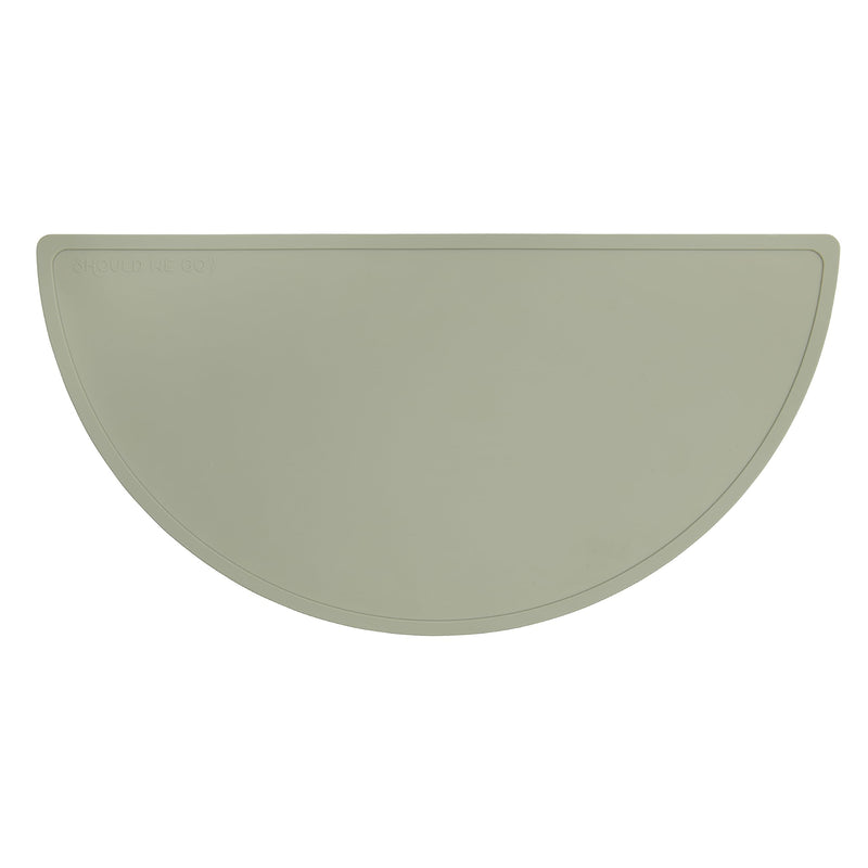 Waterproof Silicone Pet Food Mat - Non-Slip, Spill-Proof Feeding Mats for Floors, Raised Edge Design, Easy-to-Clean, Durable Flexible Rubber Mat for Dog & Cat Bowls, Medium-Sage Green Sage Green - PawsPlanet Australia