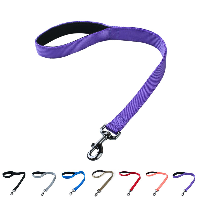 Advanced Dog Short Leash 24 Inches with Sturdy Nylon and Soft Padded Handle Lead for Large Medium Breed Dogs Daily Use Walking,Training etc (24 Inches, Ultra Violet)