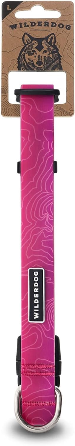 Wilderdog Waterproof Dog Collar - Repels Water & Dirt - Large 17"-24" - Plum - PawsPlanet Australia