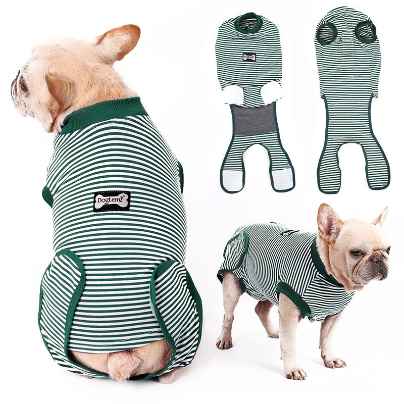 EMUST Dog Recovery Suit, After Surgery Wear for Dogs Male Female, Pet E-Collars Alternative Bandages, Professional Dog Onesie for Surgery for Abdominal Wounds, Weaning&Skin Diseases,Green Strip/XXL XXL Green Strip - PawsPlanet Australia