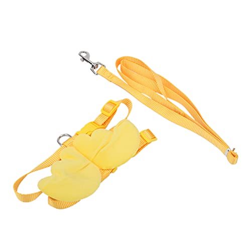 Duck Harness and Adjustable Chicken Walking Harness, Breathable Pet Vest for Duck Chicken Hen Training Walking Basic Leashes[Yellow M] Yellow M - PawsPlanet Australia